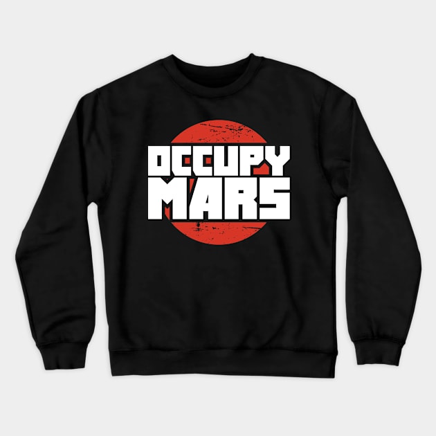 Space Travel Mission To The Planet Mars Crewneck Sweatshirt by MeatMan